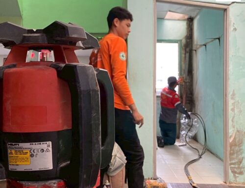 แก้ไขบ้านทรุด ฉีดเติมเต็มโพรงใต้คอนกรีต หน้างานบางบอน กรุงเทพฯ