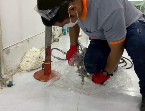 เติมเต็มโพรงด้วย PU Foam หน้างานบางนา จังหวัดสมุทรปราการ