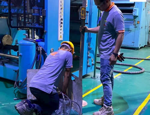 ยกพื้นทรุด อัดฉีด PU Foam พื้นที่ภายในอาคารโรงงาน