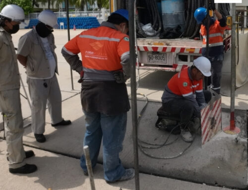 ยกพื้นที่ทรุด อัดฉีด PU Foam พื้นที่ลานจ่ายน้ำมัน กรุงเทพฯ