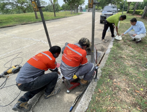 ซ่อมพื้นถนนทรุดตัวด้วยเทคโนโลยี PU Foam